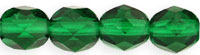Fire-Polish 6mm : Green Emerald