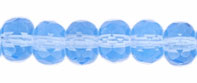 Gem-Cut Rondelle 5 x 3mm : Blue Chalcedony