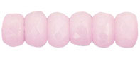 Gem-Cut Rondelle 5 x 3mm : Soft Pink Opal