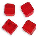 Faceted Cubes 6mm : Siam Ruby