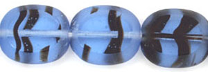 Oval Window Beads 14 x 12mm : Sapphire Tortoise
