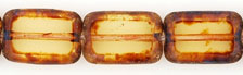 Polished Rectangles 12 x 8mm : Lt Topaz - Picasso