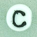 Letter Beads (White) 7mm: Letter C