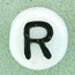 Letter Beads (White) 7mm: Letter R