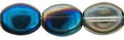Flattened Ovals : Blue Iris - Crystal