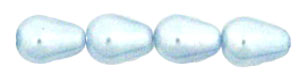 Pearl Coat - Vertical Drops 6 x 4mm : Pearl - Baby Blue