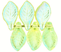 Mini Leaves 11 x 6mm : Jonquil AB
