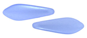 CzechMates Two Hole Daggers 16 x 5mm : Pearl Coat - Baby Blue