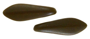 CzechMates Two Hole Daggers 16 x 5mm : Matte - Chocolate Brown