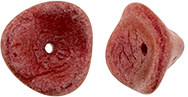 Three Petal Flowers 12 x 10mm : Metallic Suede - Guava