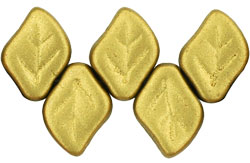 Leaves 12 x 9mm : Matte - Metallic Aztec Gold