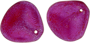 Rose Petals 14 x 13mm : Opalescent Ruby