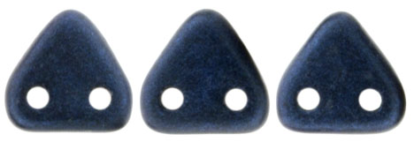 CzechMates Triangle 6mm : Metallic Suede - Dk Blue