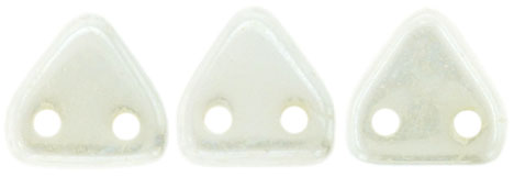 CzechMates Triangle 6mm Tube 2.5" : Luster - Opaque White