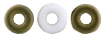 O-Bead 1x4mm Tube 2.5" : Matte - Opaque White - Valentinite 1/2