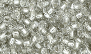 Matubo Seed Bead 7/0 : Crystal - Silver-Lined