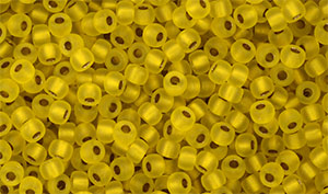 Matubo Seed Bead 8/0 : Matte - Jonquil - Bronze Ice-Lined