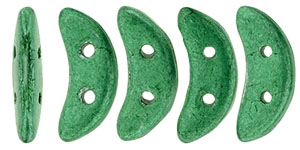 CzechMates Crescent 10 x 3mm : ColorTrends: Saturated Metallic Emerald Green