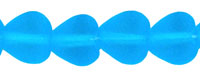 Heart Beads 6 x 6mm : Matte - Aquamarine