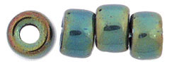 Roll Beads 6mm : Iris - Green