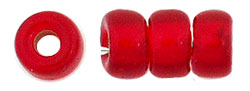 Roll Beads 6mm : Silver Foil - Siam Ruby