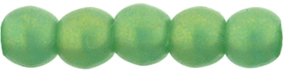 Round Beads 2mm : Sueded Gold Atlantis Green