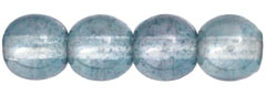 Round Beads 6mm : Luster - Transparent Blue