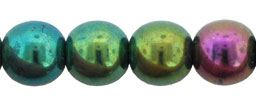 Round Beads 6mm : Iris - Green