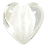 Satin Hearts 18mm: Crystal