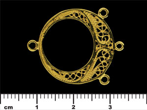 Three Loop Circle Pendant 30/24mm : Brass