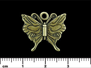 Butterfly Charm 20/23mm : Antique Brass