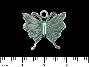 Butterfly Charm 20/23mm : Antique Silver