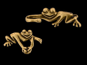 Friendly Frogs Toggle : Antique Brass