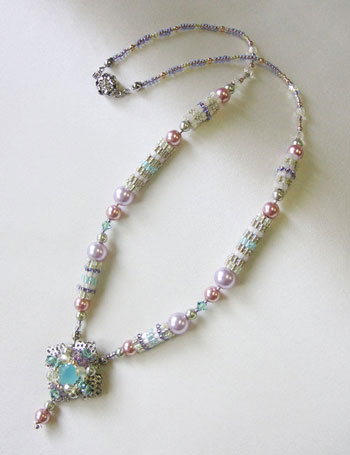 Bead Artistry Kits :Necklace with Faceted Glass Stone - Purple