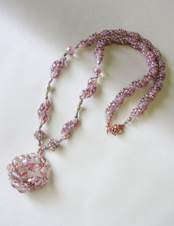 Bead Artistry Kits : Spiral Rope Stitch Necklace - Mauve