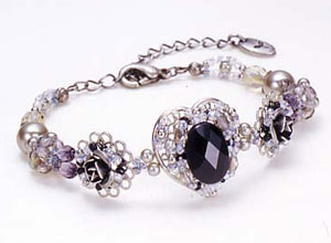 Elegant Jewelry Kits : Motif with Black Agate Bracelet
