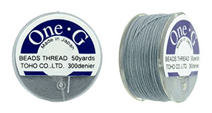 TOHO One-G Thread 50 Yard Spool: Gray