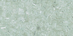 TOHO Triangle 11/0 Tube 2.5" : Transparent Crystal