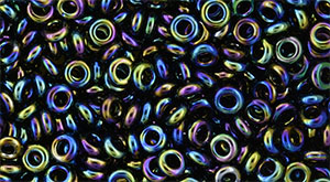 TOHO Demi Round 8/0 3mm Tube 2.5" : Metallic Rainbow Iris