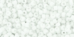 TOHO Round 15/0 Tube 2.5" : Opaque-Frosted White
