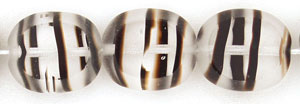 Oval Window Beads 14 x 12mm : Crystal Tortoise