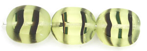 Oval Window Beads 14 x 12mm : Jonquil Tortoise