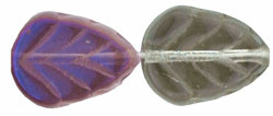 Leaves 10 x 8mm : Luster Blue Iris - Crystal
