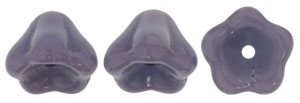 Bell Flowers 8 x 6mm : Opaque Purple (25pcs)