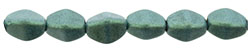 Pinch Beads 5 x 3mm : Metallic Suede - Lt Green