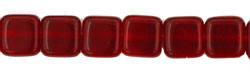 Small Flat Squares 6mm : Siam Ruby