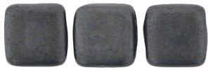 CzechMates Tile Bead 6mm : Matte - Hematite