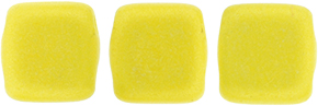 CzechMates Tile Bead 6mm : Sueded Gold Opaque Yellow