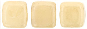 CzechMates Tile Bead 6mm : Luster - Opaque Champagne