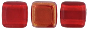 CzechMates Tile Bead 6mm : Twilight - Siam Ruby